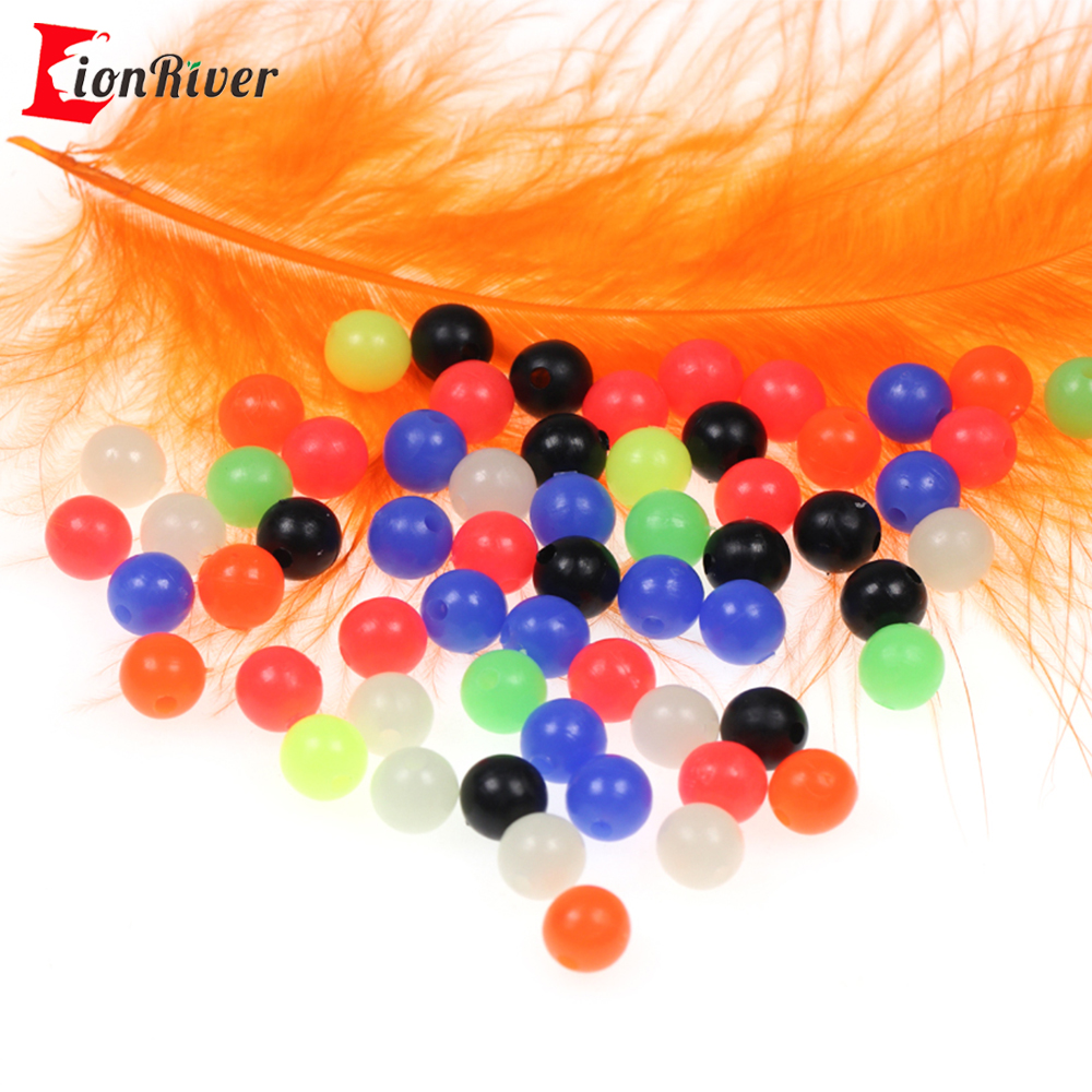 Fishing Hook Assortment - 200pcs Mixed Color Fishing Beads Hard
