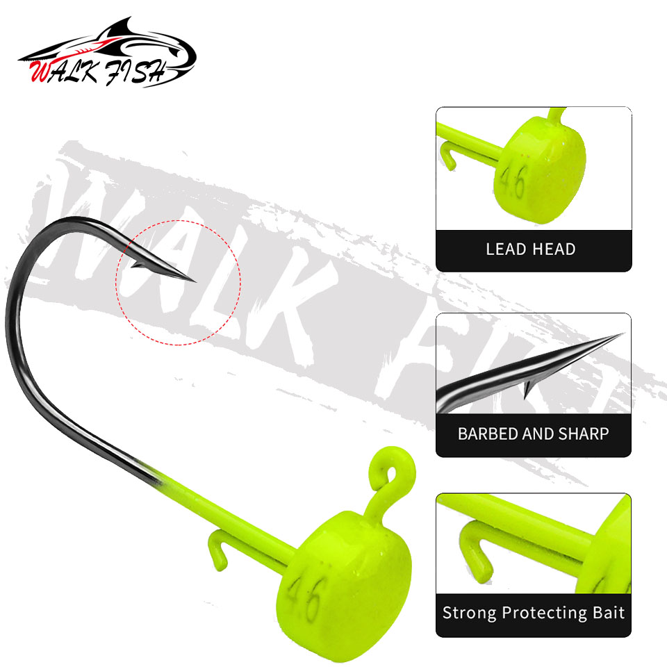 WALK FISH 5Pcs 2.8g 3.5g 4.6g  – Fishing Hook Offset Bewertung und Preis