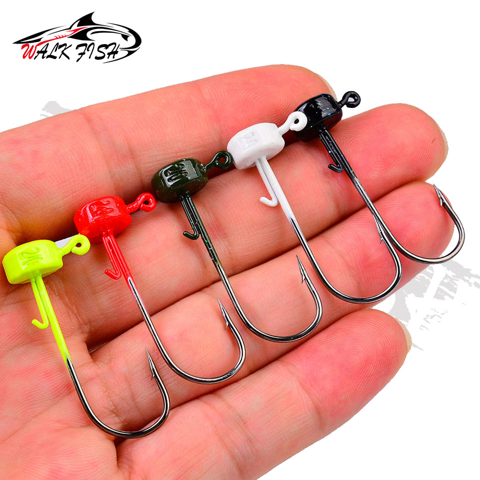 WALK FISH 5Pcs 2.8g 3.5g 4.6g  – Fishing Hook Offset Bewertung und Preis