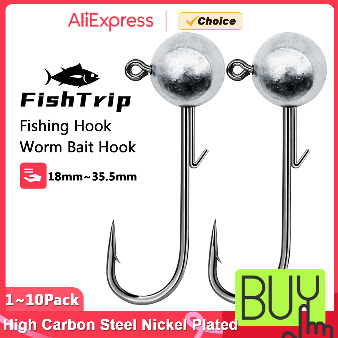 FishTrip 1~10pcs Ned Jig Heads – Fishing Hook Weedless Bewertung und Preis