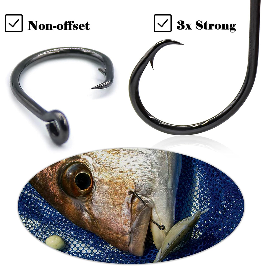 Circle Hooks 3X Strong Saltwat – Fishing Hook Offset Bewertung und Preis