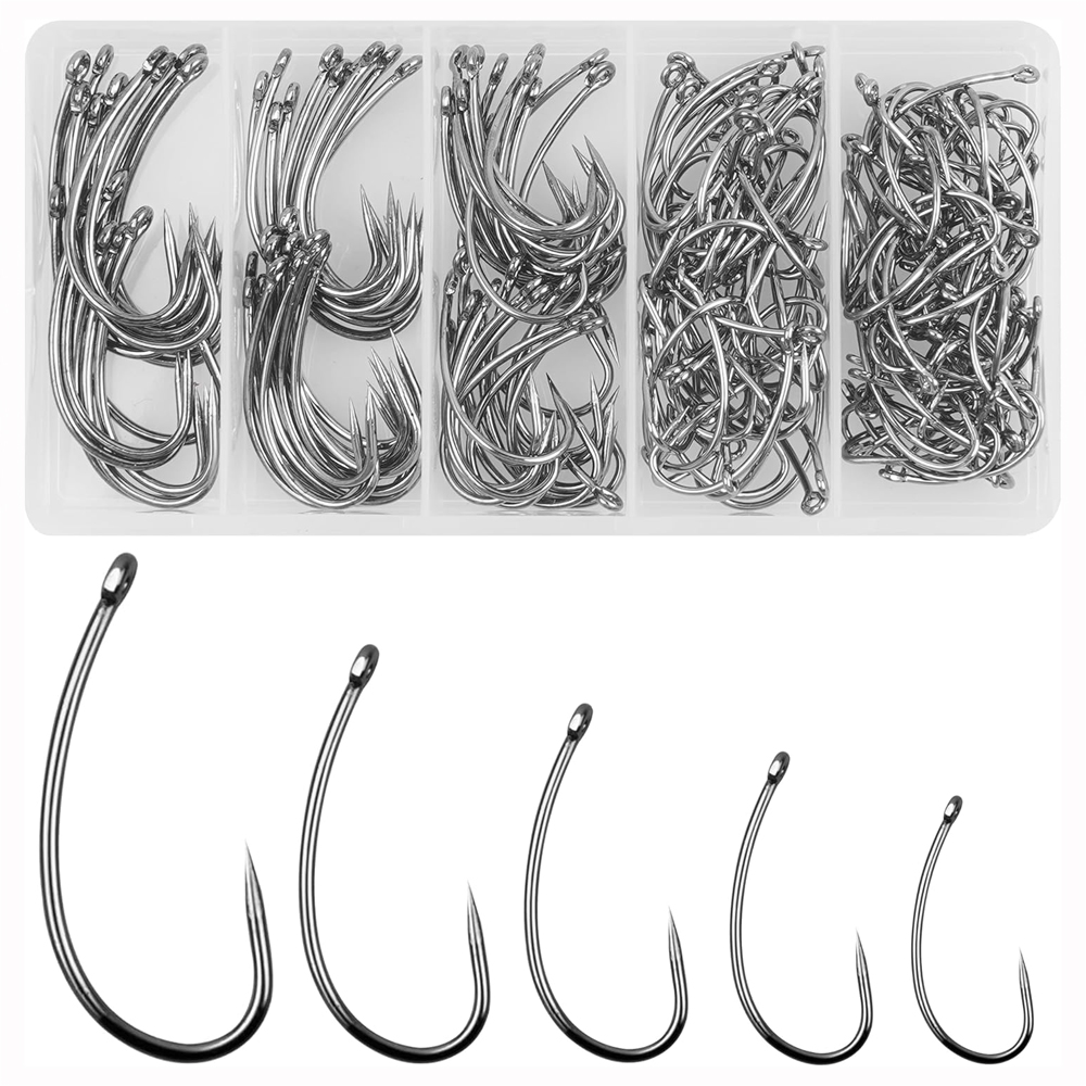 180PCS Barbless Fishing Hooks  – Fishing Hook Circle Bewertung und Preis