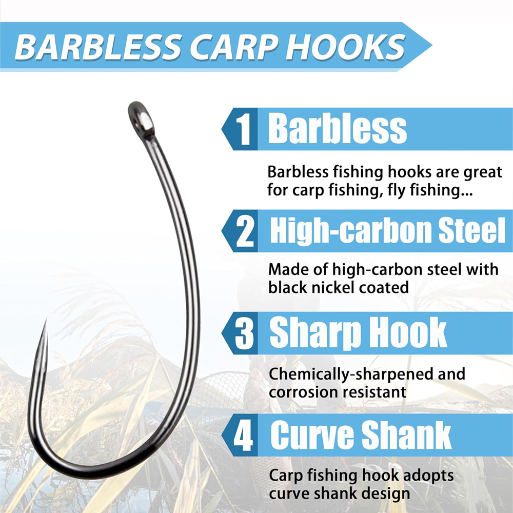180PCS Barbless Fishing Hooks  – Fishing Hook Circle Bewertung und Preis