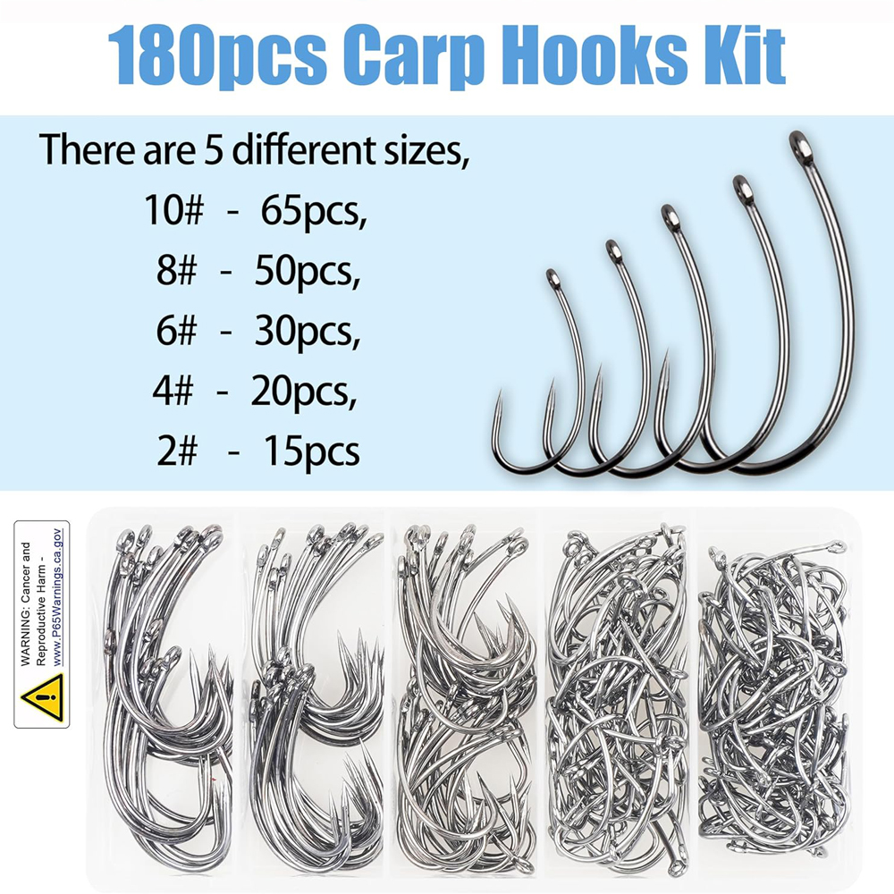 180PCS Barbless Fishing Hooks  – Fishing Hook Circle Bewertung und Preis