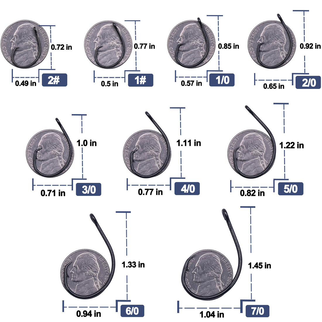 9KM 25-50Pcs Inline Wide Gap C – Fishing Hook Circle Bewertung und Preis