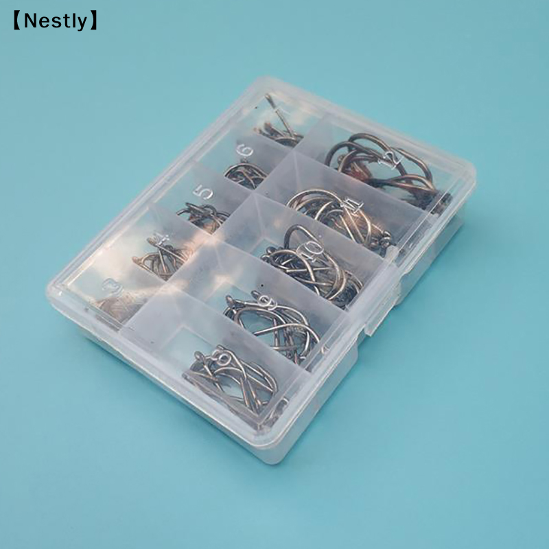 100pcs/box Fishing Hooks Carbo – Fishing Hook Circle Bewertung und Preis