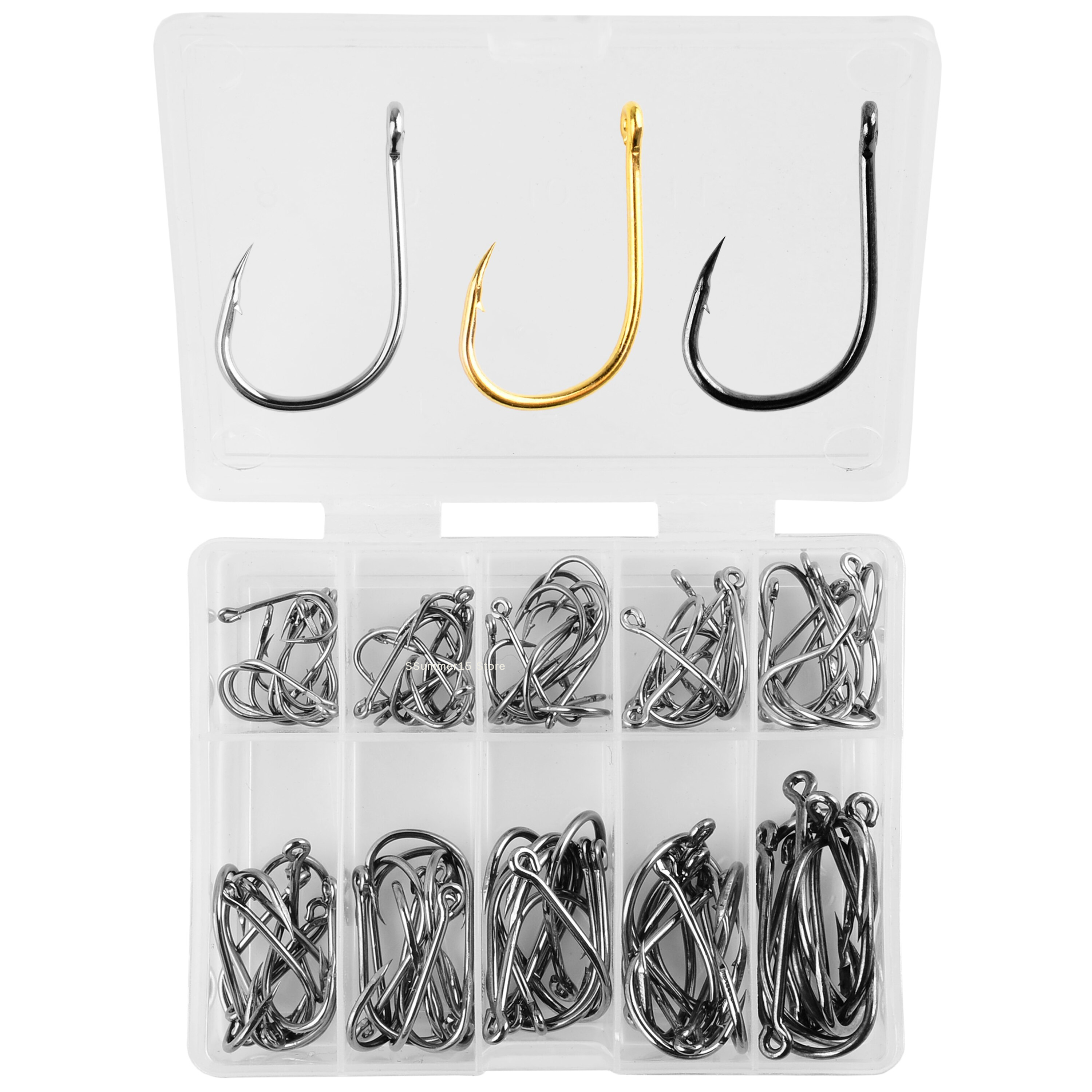 【R】100Pcs Fishing Hooks Set Ca – Fishing Hook Circle Bewertung und Preis