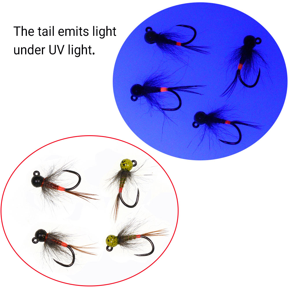 6PCS Jig Tungsten Bead Head Ny – Fishing Hook Barbless Bewertung und Preis