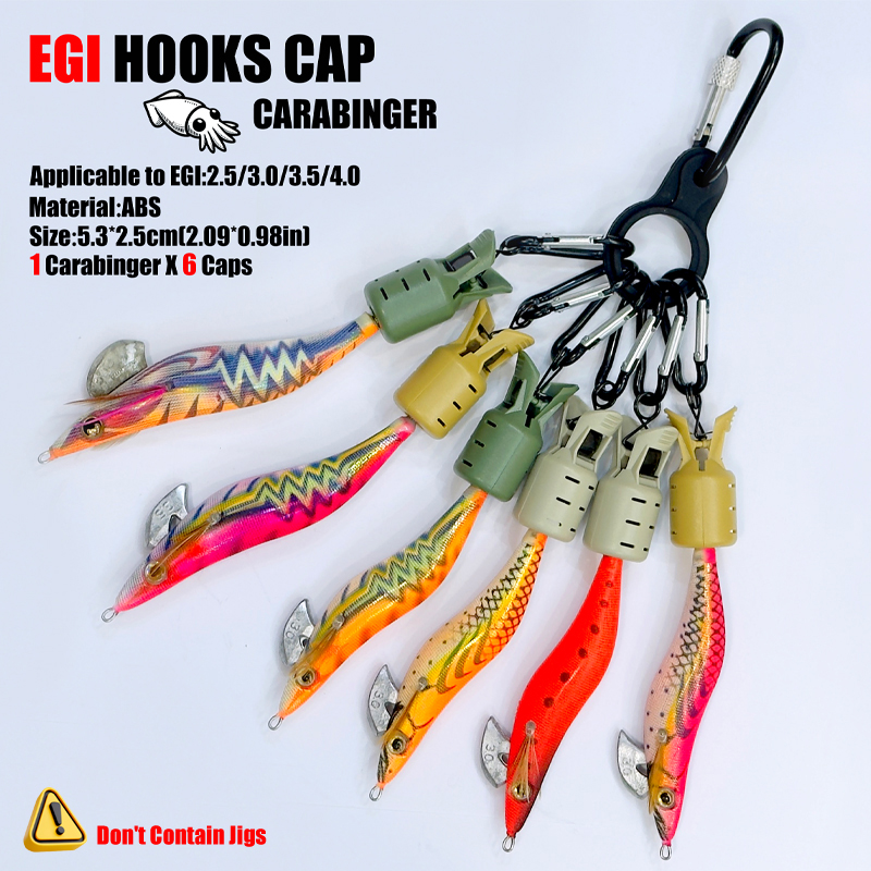 Squid Jig Hook Caps and Carabi – Fishing Hook Jig Bewertung und Preis