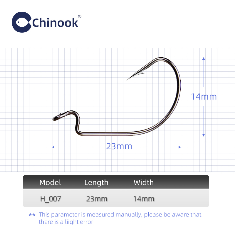 Chinook 20pcs Wide worm Texan  – Fishing Hook Offset Bewertung und Preis