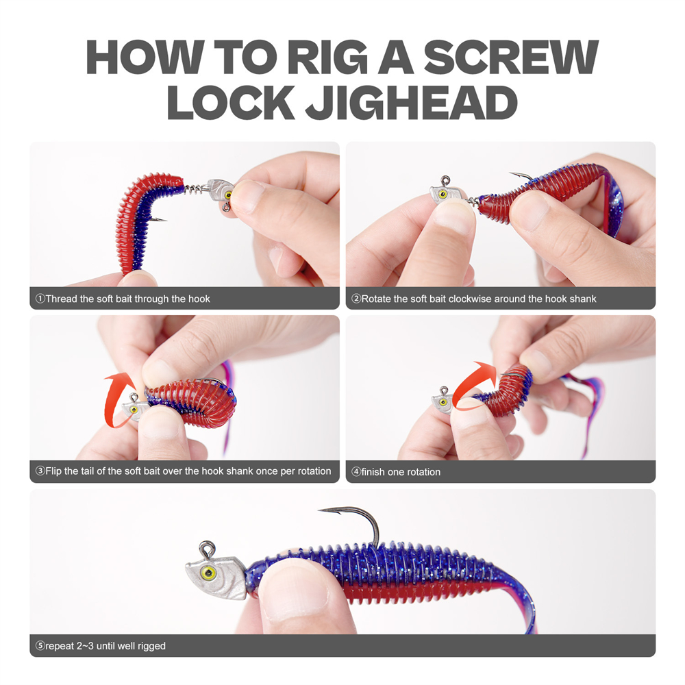 15PCS Screw Lock Swimbait Jig  – Fishing Hook Weedless Bewertung und Preis