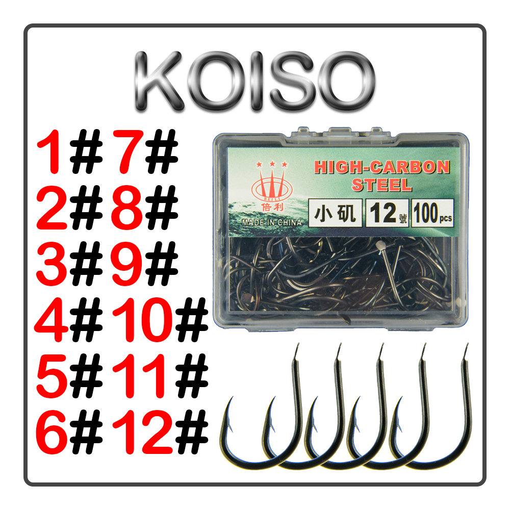 100 Pcs/Box KOISO Fish Hooks W – Fishing Hook Offset Bewertung und Preis
