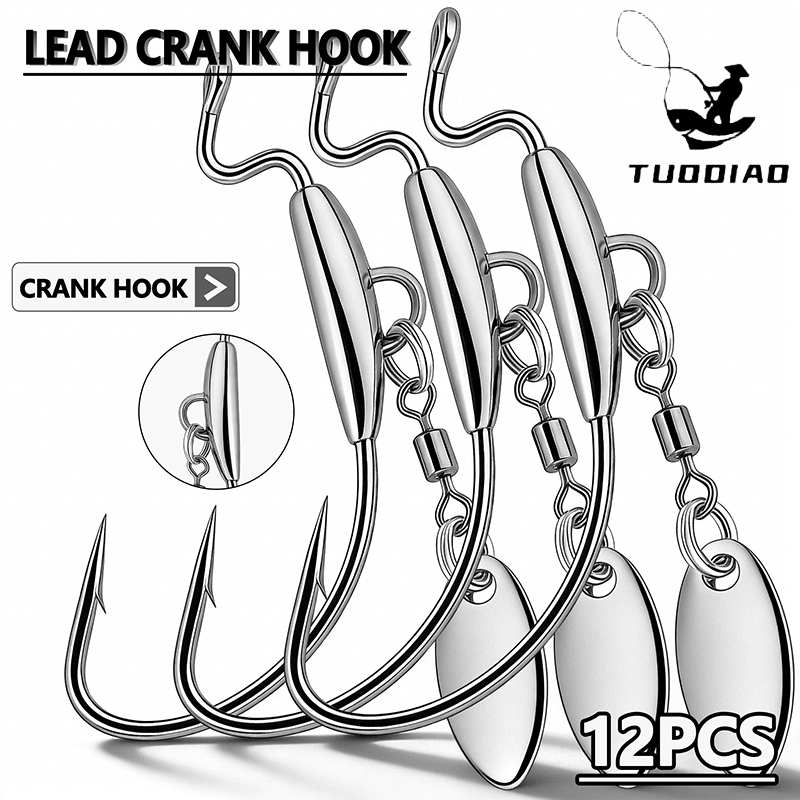 [TUODIAO]Crank Hook Jig Heads  – Fishing Hook Weedless Bewertung und Preis