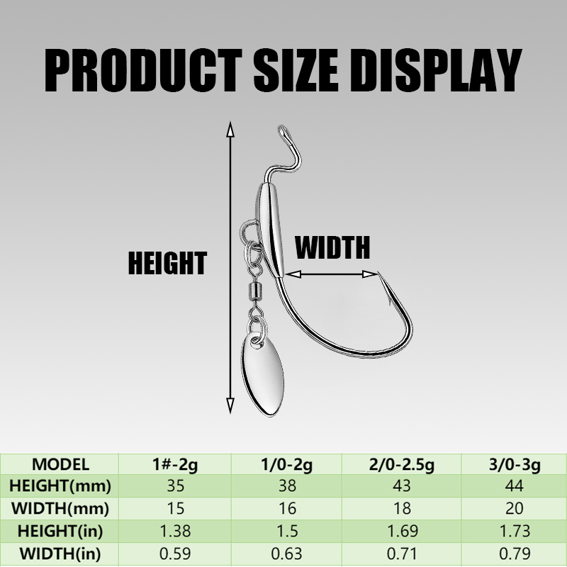 [TUODIAO]Crank Hook Jig Heads  – Fishing Hook Weedless Bewertung und Preis