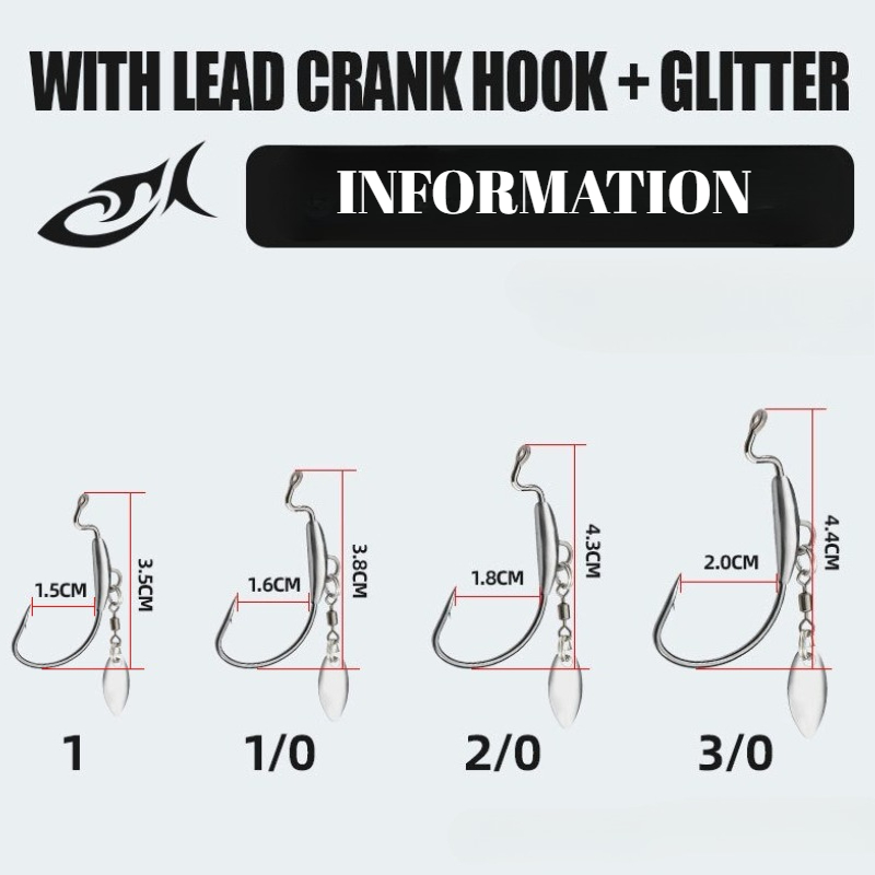 [TUODIAO]Crank Hook Jig Heads  – Fishing Hook Weedless Bewertung und Preis