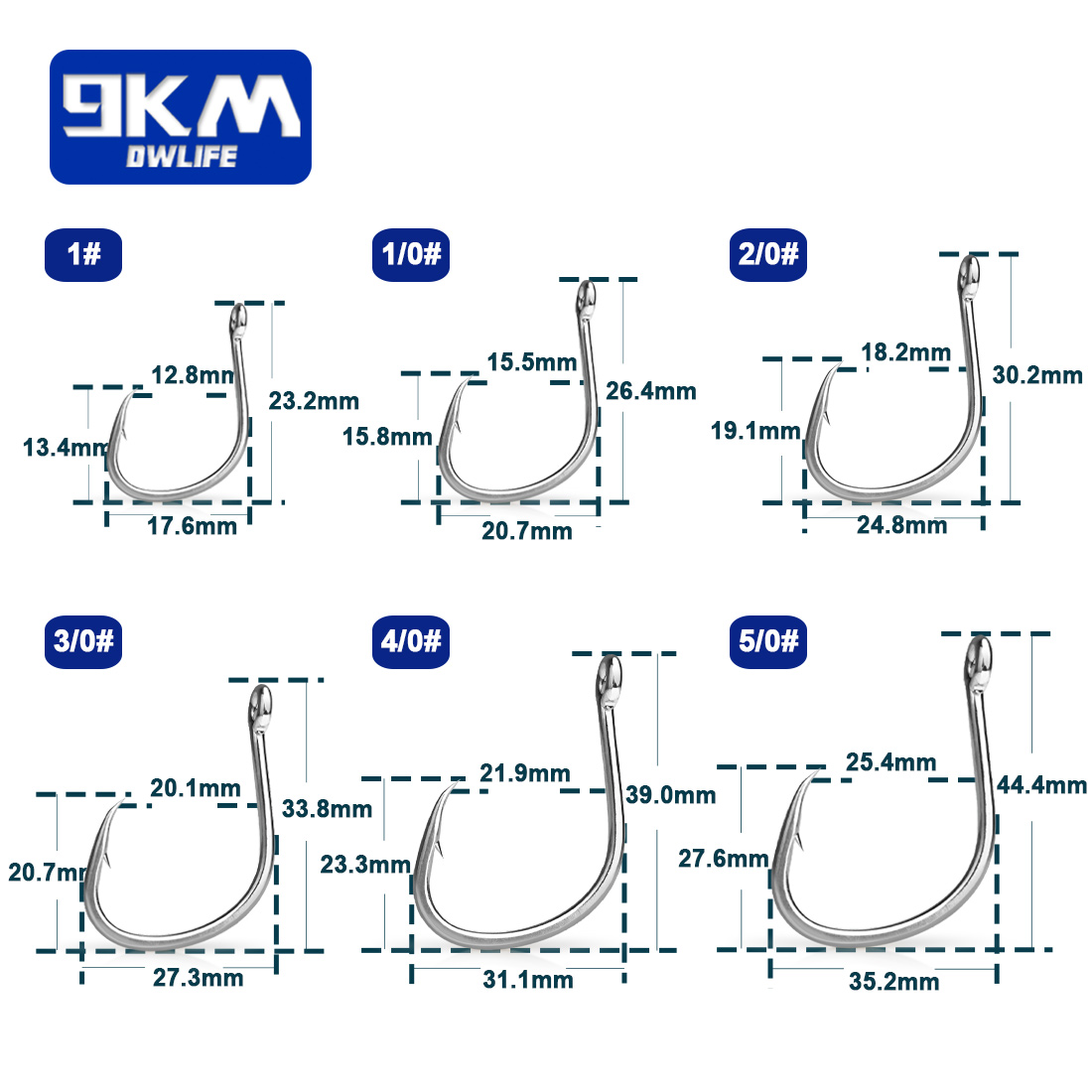 9KM Fishing Hooks Saltwater Li – Fishing Hook Circle Bewertung und Preis