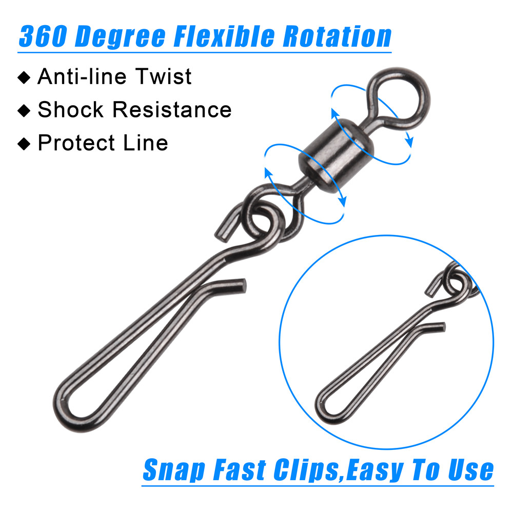 30Pcs swivels and snap for fis – Fishing Hook Stainless Steel Bewertung und Preis