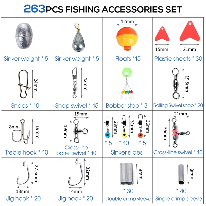 263pcs Outdoor Fishing Accesso – Fishing Hook Box Bewertung und Preis