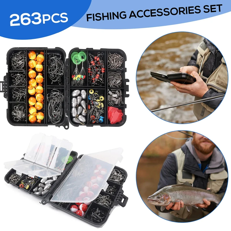 263pcs Outdoor Fishing Accesso – Fishing Hook Box Bewertung und Preis
