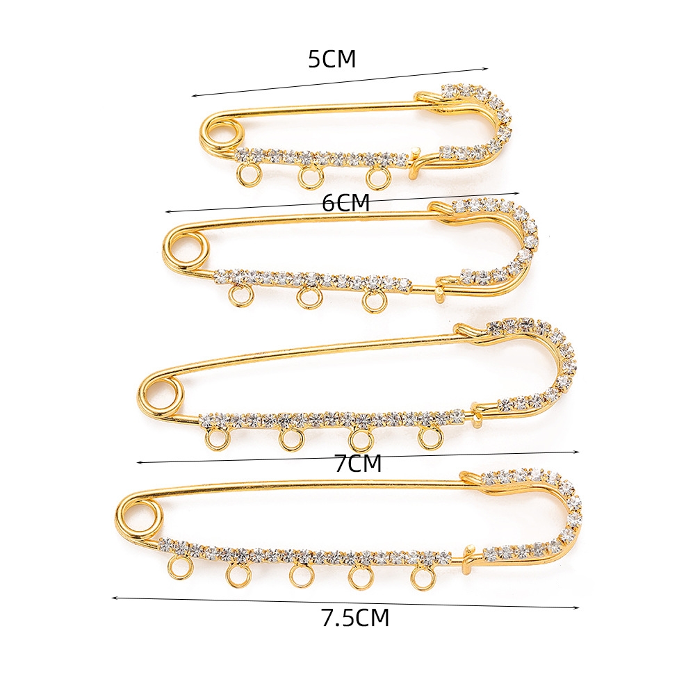 5pcs Rhinestone Charms Safety  – Fishing Hook Size Bewertung und Preis