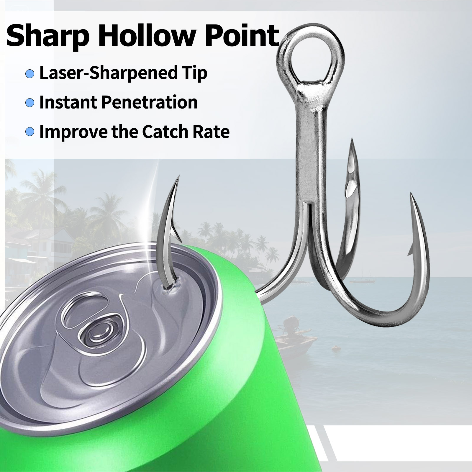 9KM Saltwater Treble Hooks 3X  – Fishing Hook Offset Bewertung und Preis