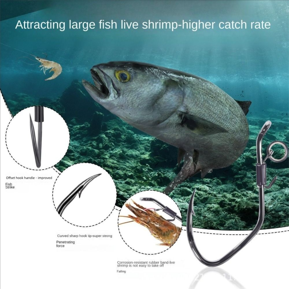 10pcs Pickerel Live Shrimp Bai – Fishing Hook Weedless Bewertung und Preis
