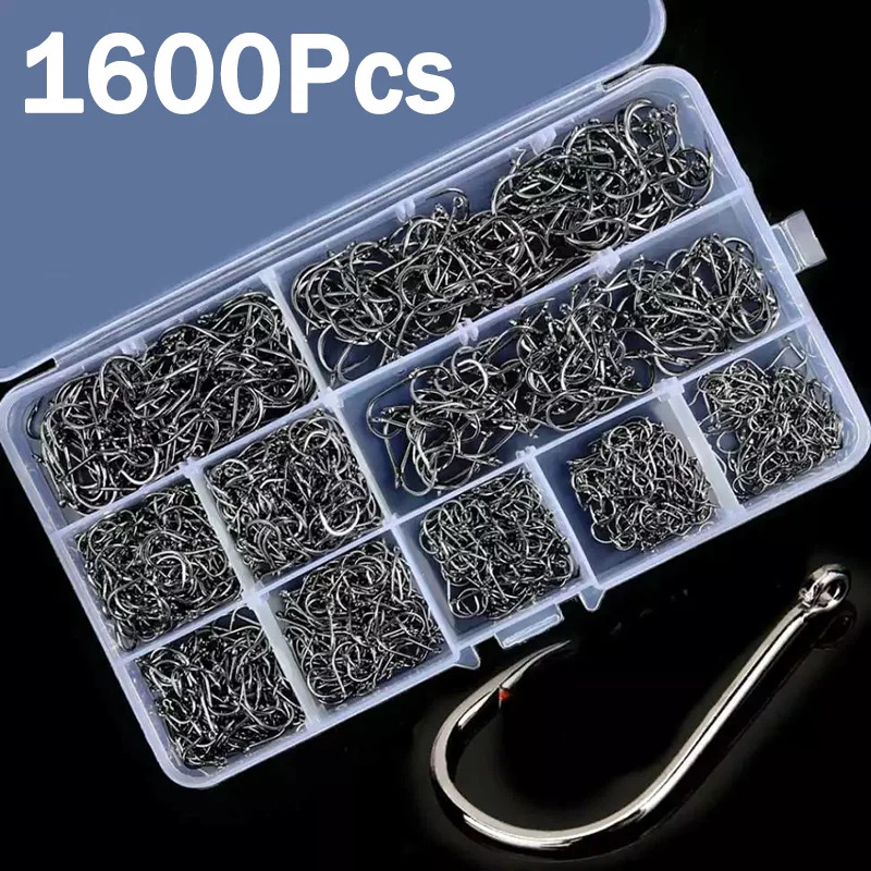 50-1600Pcs/BoxFishing Hooks Ca – Fishing Hook Assortment Bewertung und Preis