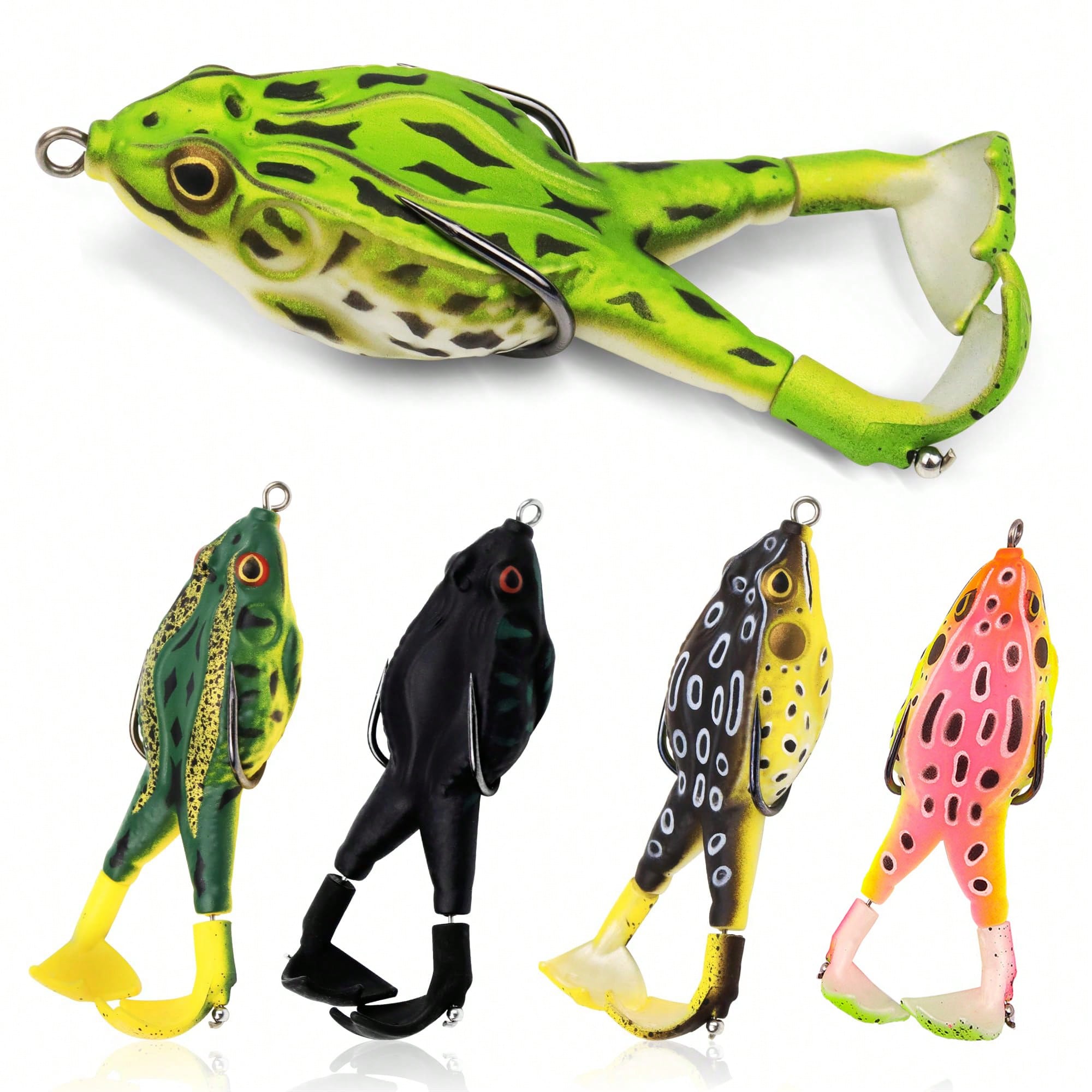5pcs Water Soft Frog Bass Fish – Fishing Hook Weedless Bewertung und Preis