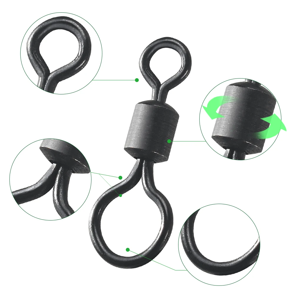100pcs Carp Fishing Swivel Big – Fishing Hook Size Bewertung und Preis