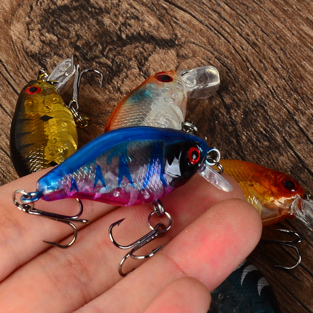 5pcs Floating Crankbaits Bait  – Fishing Hook Treble Bewertung und Preis