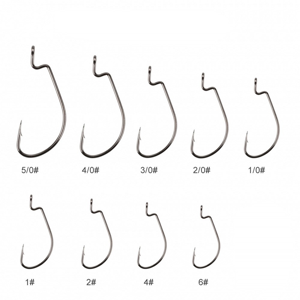 50pcs/Lot Wide Gap Texas Fishi – Fishing Hook Offset Bewertung und Preis
