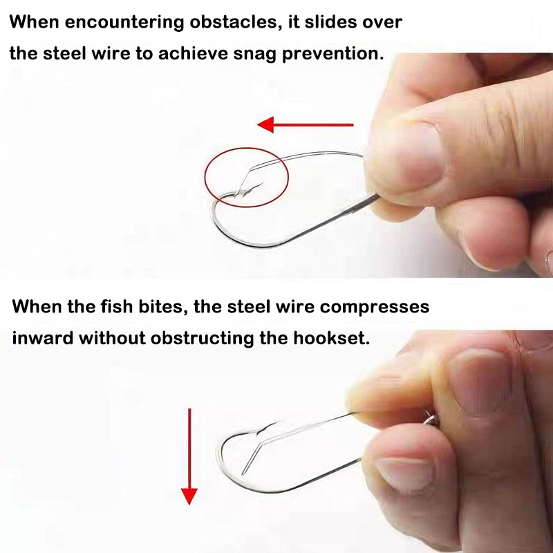 20/40Pcs Weedless Offset Worm  – Fishing Hook Weedless Bewertung und Preis