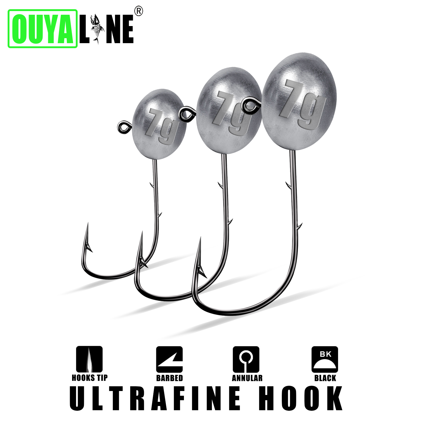 Jig Head Hook 1X Rockfish Ajin – Fishing Hook Offset Bewertung und Preis