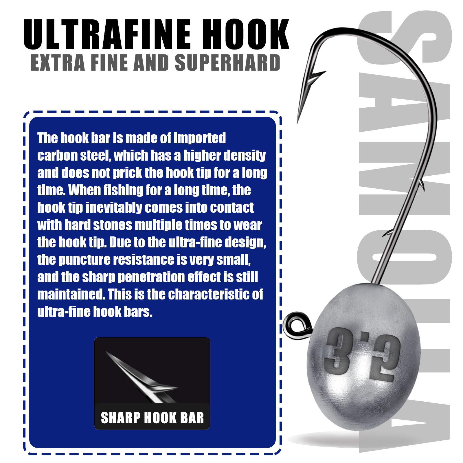 Jig Head Hook 1X Rockfish Ajin – Fishing Hook Offset Bewertung und Preis