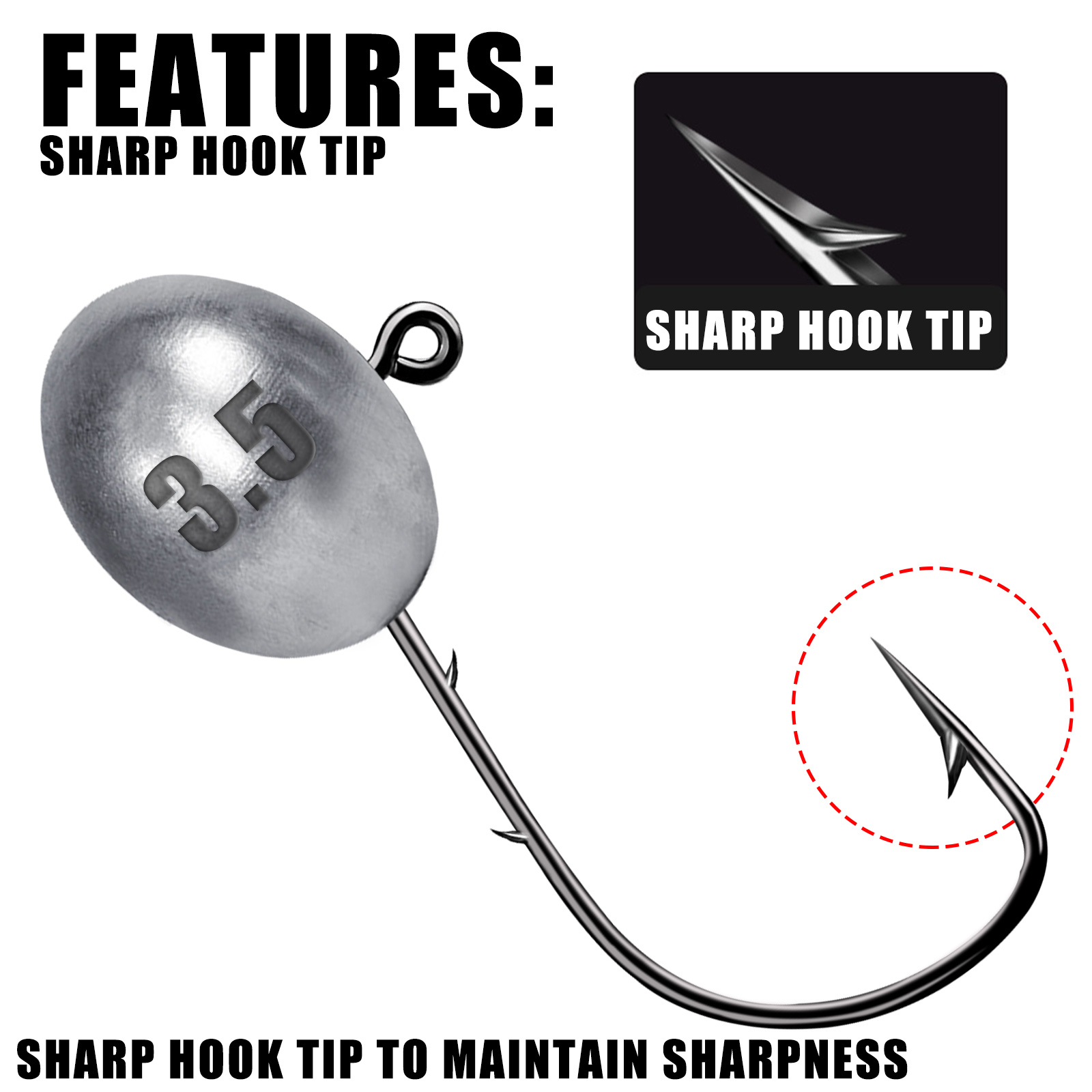Jig Head Hook 1X Rockfish Ajin – Fishing Hook Offset Bewertung und Preis