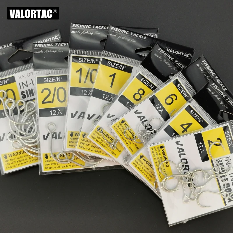 12pcs/pack  Inline Fishing Hoo – Fishing Hook Offset Bewertung und Preis