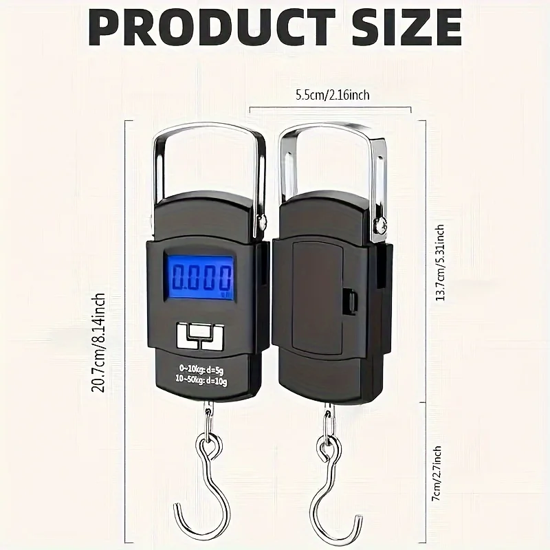 1PC Digital Hanging Scale, Por – Fishing Hook Bewertung und Preis