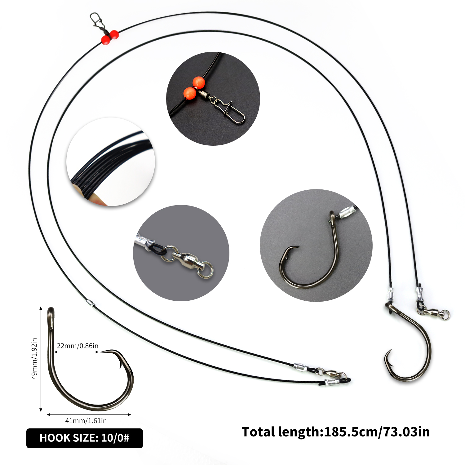 ZYZHE 1pc Sea Fishing Rigs Wit – Fishing Hook Circle Bewertung und Preis